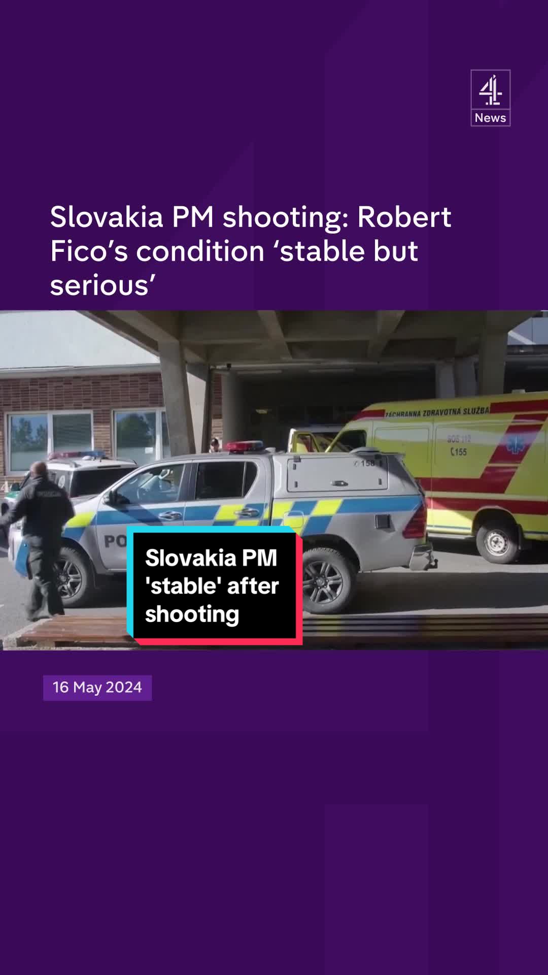 Slovakian Prime Minister Robert Fico’s life is no longer at risk, but his condition remains “very serious” after he was repeatedly shot in an assassination attempt. #SlovakiaShooting #Slovakia #RobertFico #FicoShooting #C4news