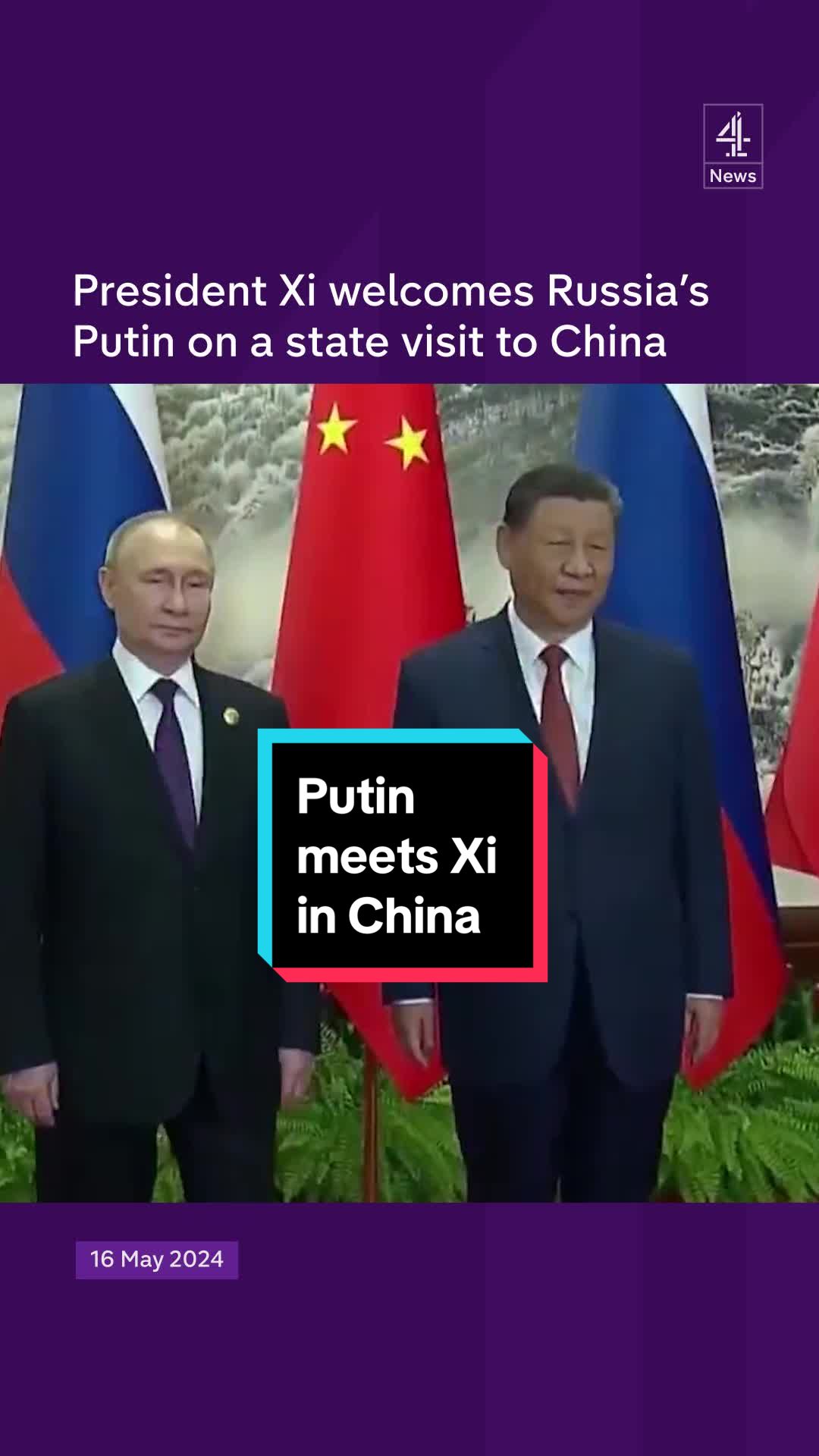 Vladimir Putin and Chinese president Xi Jinping have staged a high-profile meeting in Beijing - their first meeting since Russia's president was re-elected, effectively unopposed in March. Putin hailed the countries’ economic ties and said Russia and China’s partnership was a "stabilising factor" in the world, as he tries to bolster China’s support for Russia’s wartime economy. #ChinaRussia #Russia #China #PutinXi #Putin #XiJinping #UkraineWar #Beijing #C4News