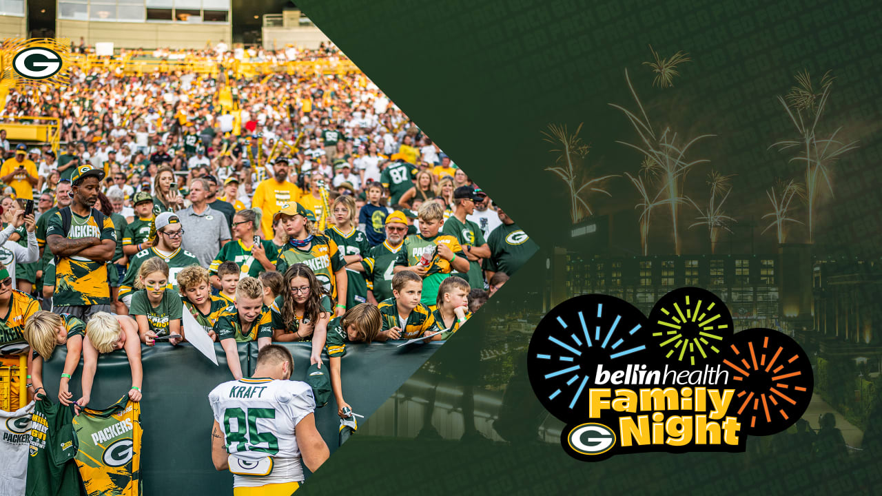 ‘Packers Family Night, presented by Bellin Health,’ set for Saturday, Aug. 3