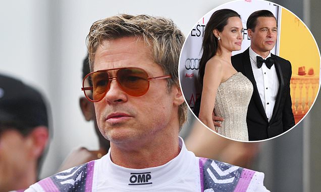 Brad Pitt looks pensive at Formula One  amid drama with Angelina Jolie