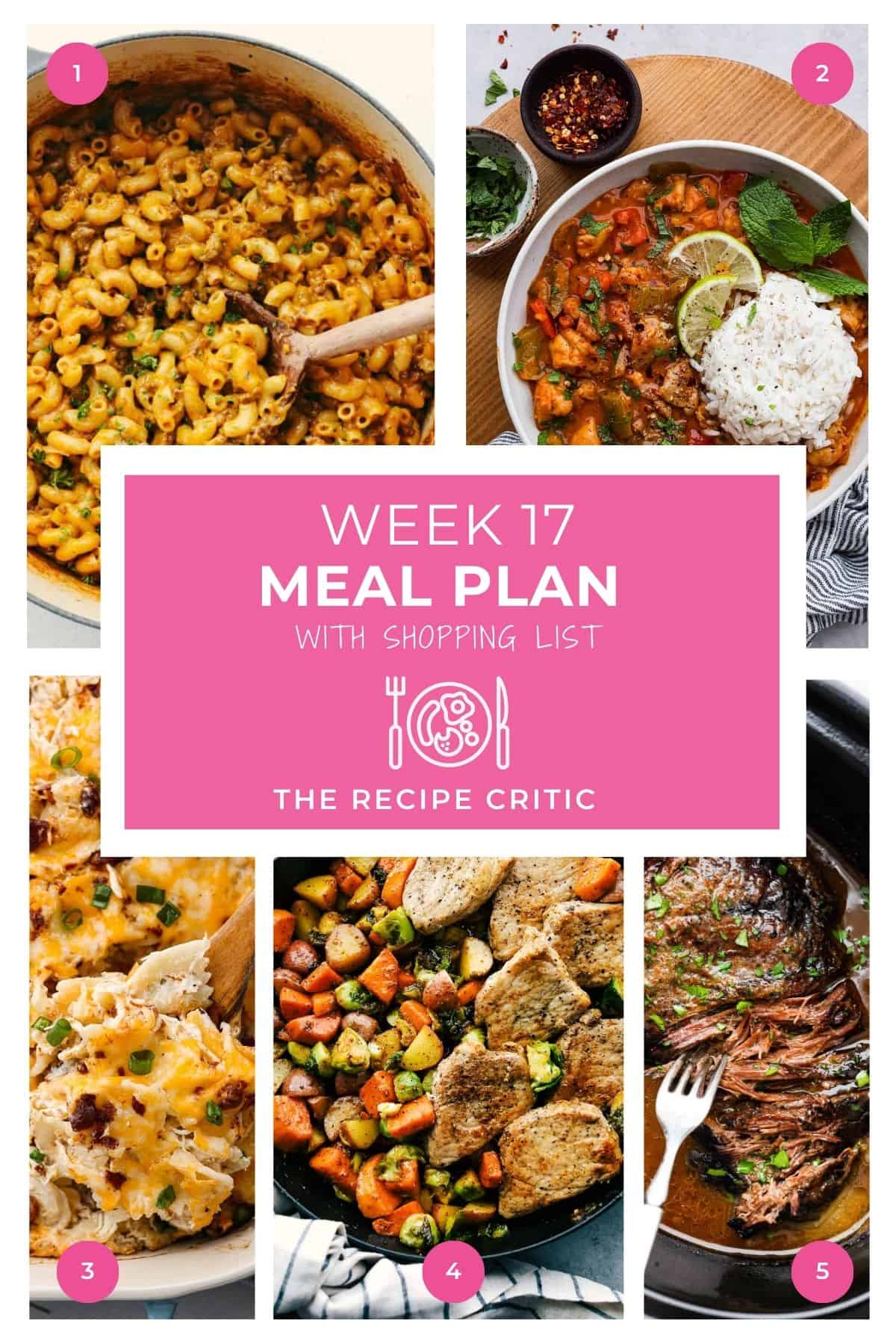 Weekly Meal Plan #17