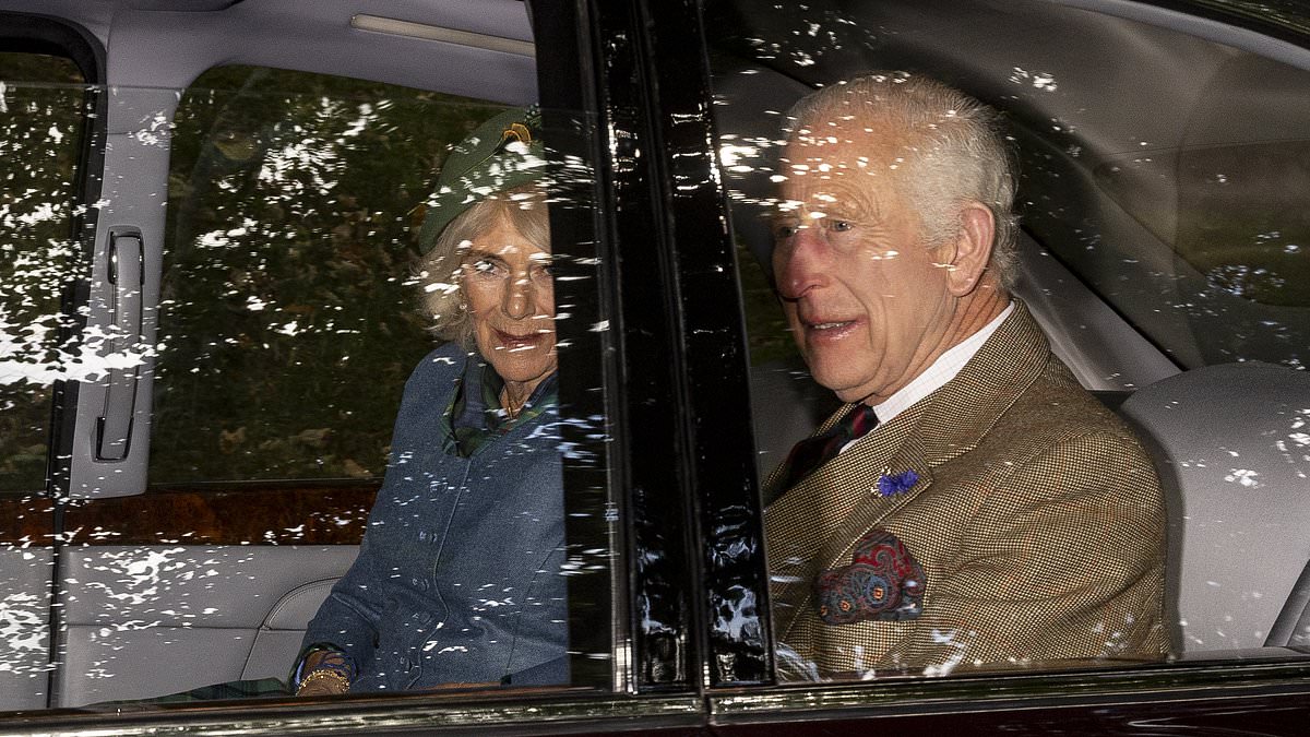 The King and Queen attend church in Balmoral after wishing Prince Harry a happy 40th birthday on social media